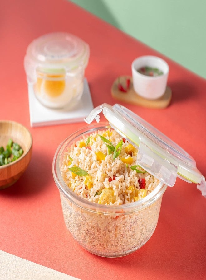 جايبي بلس جاي بي بلس كلارو وعاء تخزين زجاجي دائري شفاف سعة 950 مل (عبوة من قطعة واحدة) - Image 3